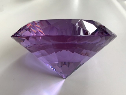 Glasdiamant 150 mm lila hinten