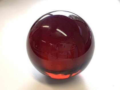 Glaskugel-80mm-reddish-orange