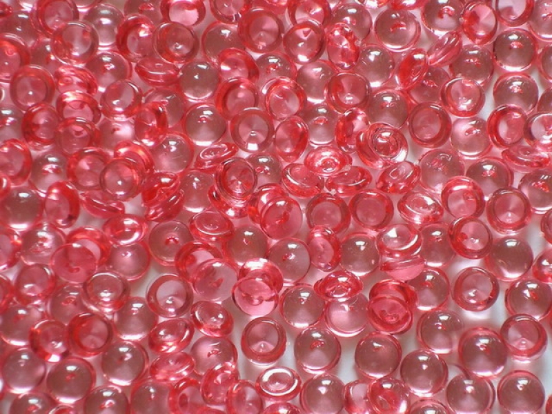 Acrylic Raindrops 5 mm Red