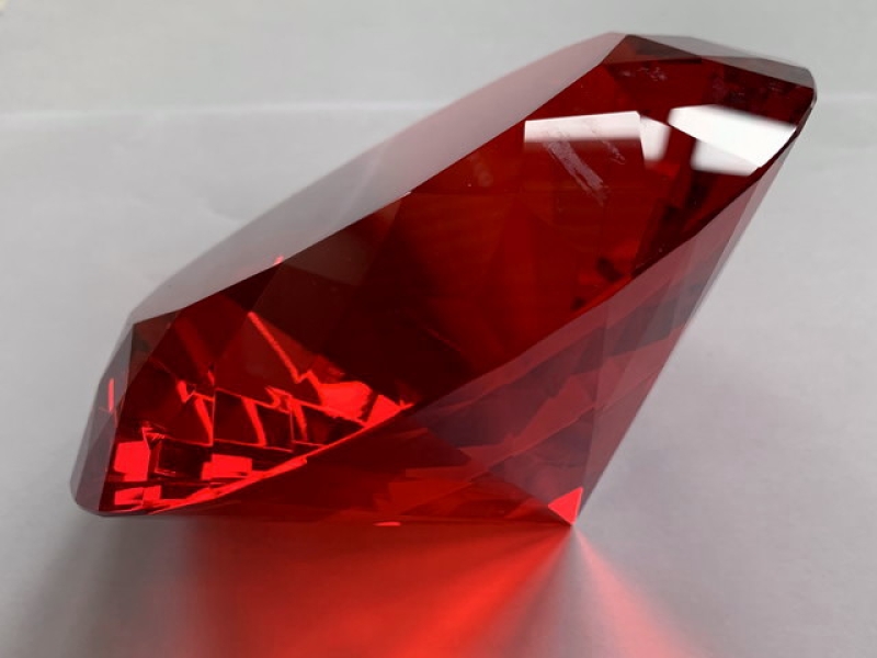Kristallglasdiamant rot D150 mm
