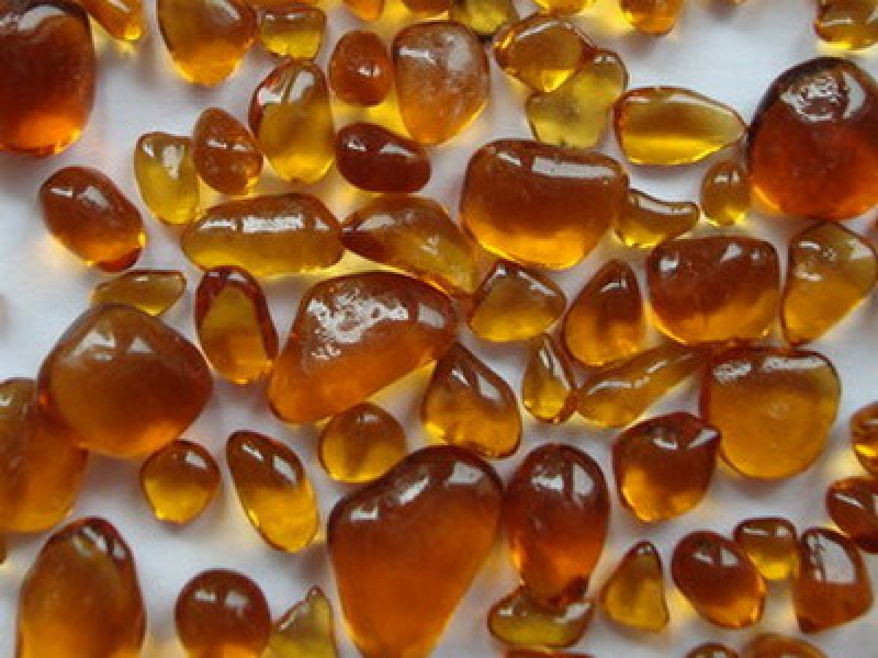 Glaskiesel-gerundet bernstein-8-10mm-1-kg